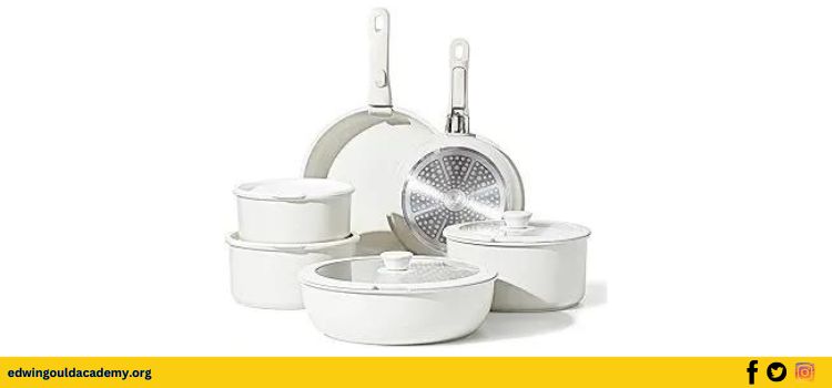 5 CAROTE 12pcs Pots and Pans Set Non Stick Cookware Set Detachable Handle
