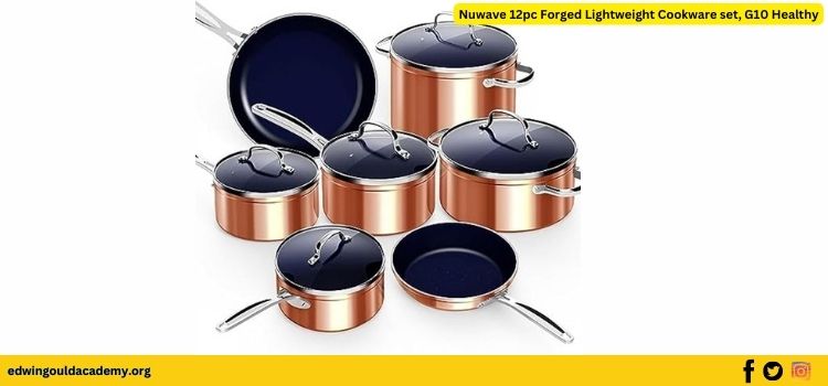 Nuwave 12pc Forged Lightweight Cookware set G10 Healthy