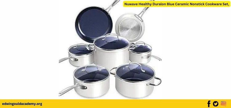 Nuwave Healthy Duralon Blue Ceramic Nonstick Cookware Set