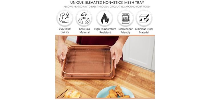 2 Air Fryer Basket For Oven 12.8x9.65