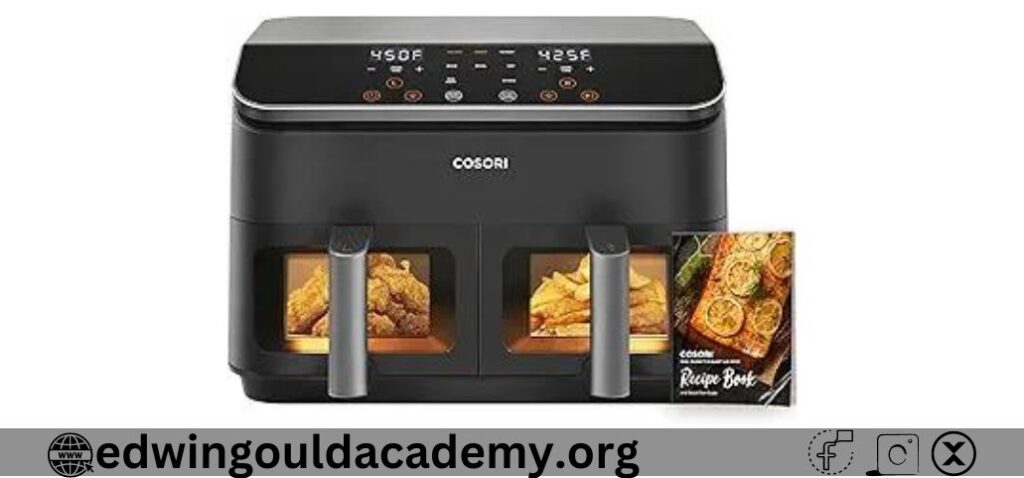 8 COSORI 9Qt Dual Air Fryer with Wider Double Basket,